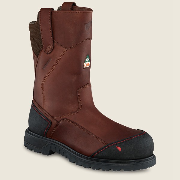 Red Wing Safety Bot Erkek - Brnr Xp - 11-Inch Waterproof Csa Toe Pull-On - Kahverengi/Siyah - 67VWUM